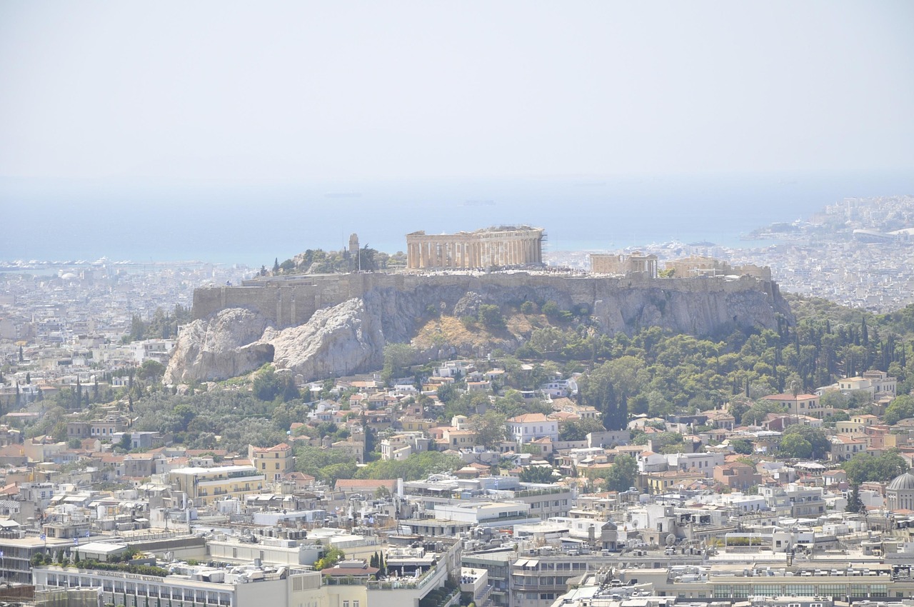 Tourists at the Acropolis